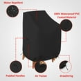 thumbnail image 2 of Stackable Chair Cover 18 Oz Waterproof - 100% UV & Weather Resistant PVC Coated Patio Furniture Cover with Air Pockets & Drawstring for Snug Fit (28W x 30D x 49H x 15 FH, Black), 2 of 6