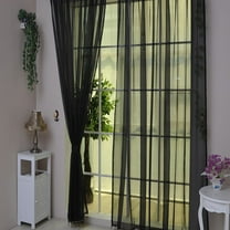 JeashCHAT Sheer Curtains Window Sheer Curtains for bedroom White Sheer Curtain Clear Transparent Basic Rod Pocket Panel for Bedroom Living Room Yard Kitchen
