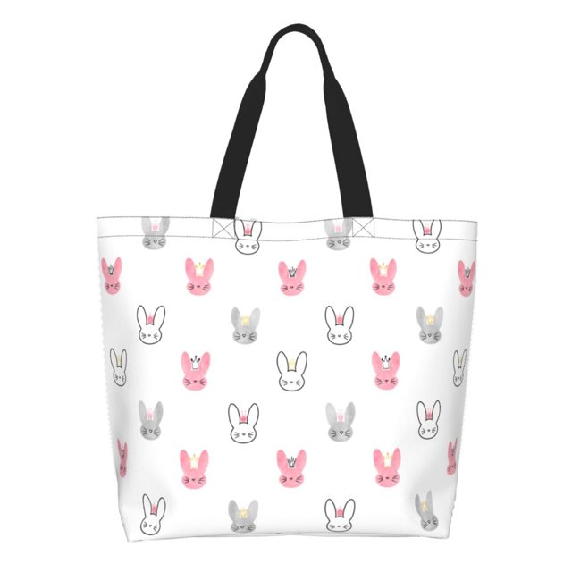 Easygdp Girl Rabbit Bolsas Tote para Mujer, Bolsos de Hombro para Viaje, Bolsos de Mano de Gran Capacidad para Compras y Trabajo
