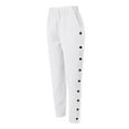 thumbnail image 2 of Women Solid Botton Trouser Pant Casual Baggy Elastic Waist Trouser Wide Leg Pant With Pocket Work Pants (White #7, L), 2 of 6
