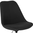 thumbnail image 3 of Aurora Series Mid-Back Black Fabric Task Office Chair with Pneumatic Lift and Chrome Base, 3 of 9