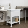 thumbnail image 4 of Open Box UTILITYSINKS Plastic 30” Freestanding Utility Sink w/ Pull Faucet, Wht, 4 of 8