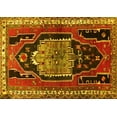 thumbnail image 1 of Ahgly Company Machine Washable Indoor Rectangle Persian Yellow Traditional Area Rugs, 7' x 9', 1 of 4