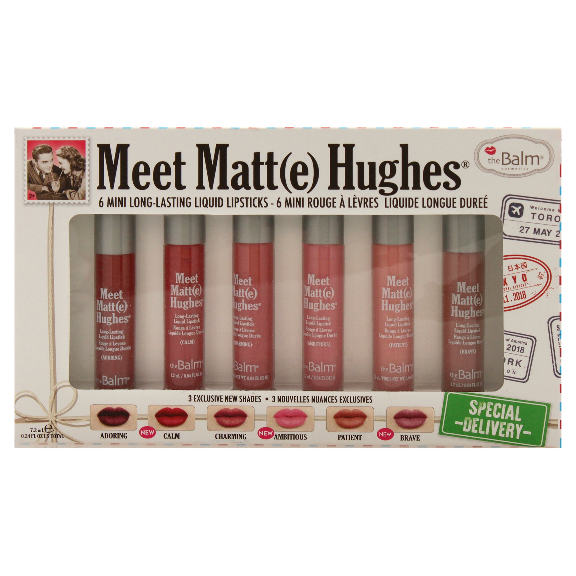 Meet Matte Hughes Mini Long-Lasting Liquid Lipsticks Set by the Balm for Women - 6 Pc Kit Set