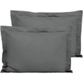 thumbnail image 1 of y Microfiber Standard Pillow Shams Set of 2, Fade, Wrinkle and Shrinkage Resistant Soft Pillow Covers with Envelope Closure Euro Sham Covers (Dark Grey, 20x26 Inches), 1 of 5