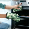 thumbnail image 2 of Tropical Palm Leaves in Hawaii Kitchen Oven Mitt and Pot Holder Sets 4 Pcs for Baking, Cooking and Grilling, Heat Resistant Up To 392 °F, 2 of 7