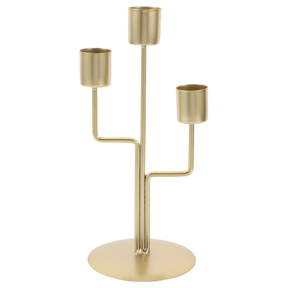 Hytrove Candelabra Gold Taper Candle Holder 1Pack Romantic Atmosphere Nordic Design