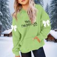 thumbnail image 6 of dazeni Yes , I'm Still Cold Fleece Lined Hoodies for Teen Girls Cute Bow Oversized Hoodies with Pockets Fashion Long Sleeve Preppy Clothes Mint Green 110, 6 of 6