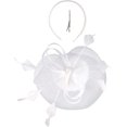 thumbnail image 1 of White Fascinator Fashion Headbands Fascinators Hat Flower Mesh Ribbons, 1 of 5