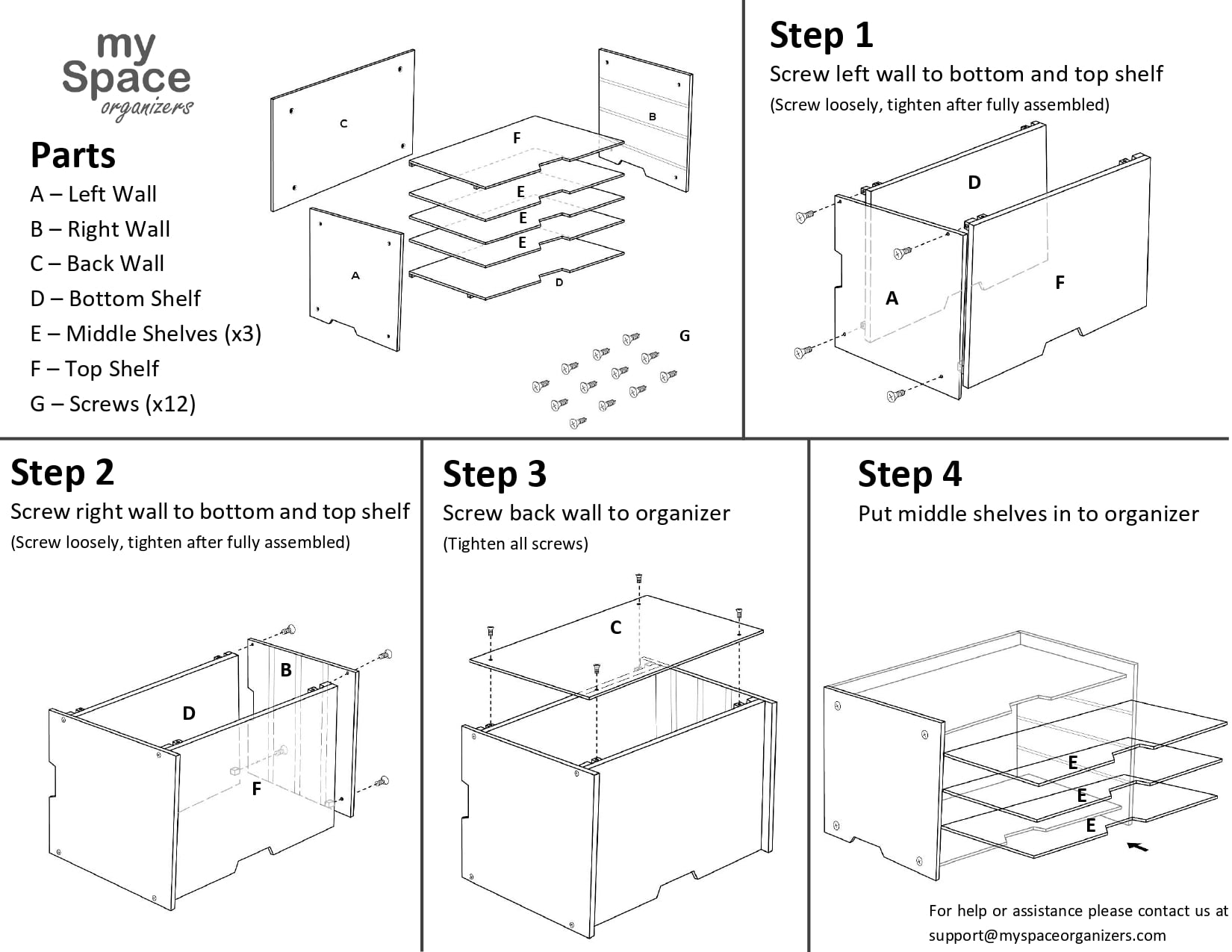 My Space Organizers 5-Compartments Desktop Organizers