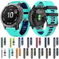 thumbnail image 4 of For Garmin Fenix 7x Solar 26mm Silicone Sports Two-color Watch Band, 4 of 4