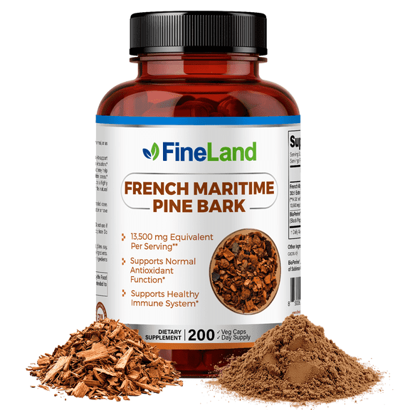 Fineland Vitamins French Maritime Pine Bark Extract Max Strength 450 mg 200 Count