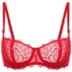 thumbnail image 1 of Sostén DOBREVA 42DD de Encaje Push Up sin Relleno Rojo, 1 of 5