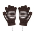 thumbnail image 2 of Dyfzdhu Laptop Women Men USB Heated Mitten Full&Half Finger Winter Warm Knit Hand Gloves Coffee, 2 of 9