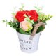 thumbnail image 2 of Plantas en maceta de rosas artificiales, adornos de arreglo floral, decoración de flores falsas para estante, mesa de escritorio de oficina en casa, 2 of 8