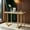 White, variant on Demi Bonn 42-Inch Modern Entryway Table, Faux Marble Top & Golden Lacquered Metal Frame, White