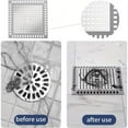 thumbnail image 6 of Black 5X5 Inch Stainless Steel Drain Strainer Plate, Catcher for Shower Drain, Bathtub Drain Catcher, Bathroom Sink Drain Strainer, Solid Square Drain Grate That Fits Standard, 6 of 7