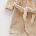 thumbnail image 4 of Gibobby Boys Girls Coral Fleece Bathrobe,Soft Plush Hooded Robe with Adjustable Belt,Cartoon Print,for Toddlers 18 Month -14 Years,Warm Loungewear Shower Robe Kids Pajamas,Brown,Size 5-6T, 4 of 6