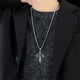 thumbnail image 5 of Fashion Vintage Flame Cross Pendant Necklace For Women Men Long Chain Punk Goth Trendy Accessories Choker Gothic Jewelry, 5 of 5