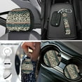 thumbnail image 4 of Uorisanigo Aztec Cow Print 18 Pack Car Seat Cover Full Set, with Wheel Cover Protector Armrest Covers Cushion Seat Belt Pads Cup Holder Coaster Headrest Handbrake Gear Shift Covers Key Chains, 4 of 7