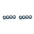 thumbnail image 3 of bedienty Pack of 4 1/28 Remote Control Racing Tire Wheels Rims Spare Parts Tires Blue 2Set, 3 of 6