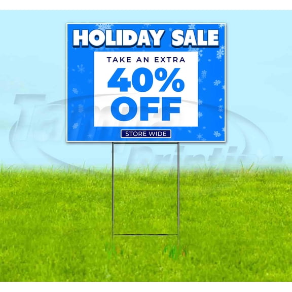 Holiday Sale 40% Off (18"x24") Corrugated Plastic Yard Sign, Bandit, Lawn, Decorations, New, Advertising, USA