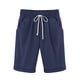 thumbnail image 1 of Bermudas con cordón elástico hasta la rodilla para mujer, pantalones cortos de verano, talla L, 1 of 5