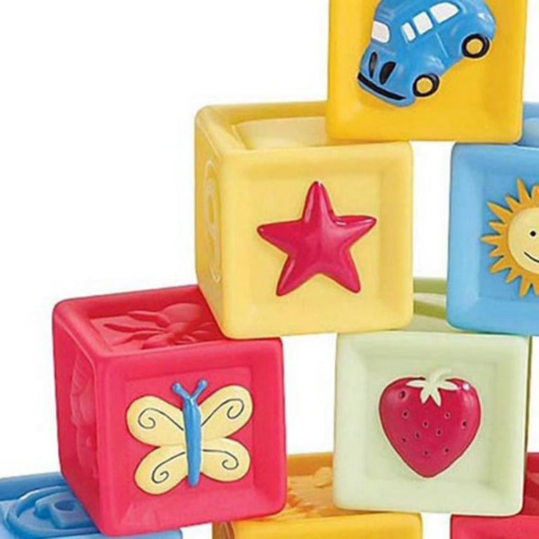 NST 2 Plastic Baby Blocks Favor Box (12 Pcs) Lt. Blue