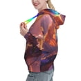 thumbnail image 2 of Uemuo Fantasy Bird Illustration Pattern Women's Hoodie with Eye-catching Drawstrings- Casual Pullover Hoodie with Kangaroo Pocket, Stylish Hooded Sweatshirt-Medium, 2 of 7
