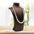thumbnail image 2 of Necklace Bust Display Rack Jewelry Pendant Chain Display Holder Womens Neck Jewelry Organizer Stand Holder Rack Gold 13.5x26cm, 2 of 6