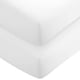 thumbnail image 2 of Hojas de fondo de 2 paquetes de casa desnudo Twin Bare Home Microfibra ultra suave 1800 Premium Pocket Deep Pocket blanco, 2 of 2