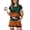 Dark Green, variant on Halloween Two Piece Sets for Women Ghost Bat Pumpkin Print Crew Neck Short Sleeve Trendy Graphic Tees Holiday Costume Summer Sets Army Green XL