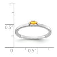 thumbnail image 2 of 14K White Gold Ring Band Gemstone Citrine Marquise Yellow, Size 8, 2 of 2