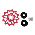 thumbnail image 2 of Desviador trasero de 12T con luz de polea de rueda jockey de cerámica de aluminio rojo kusrkot Rueda de jinete de la bici de cerámica, 2 of 8