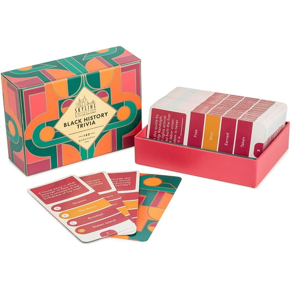 HTOOQ- Wine & Spirits Trivia, 140 Question Cards - Game Night Entertainment for Families & Friends, 2+ Players - Test Your Knowledge with Our Unique Skyline Collection Trivia Sets