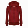 thumbnail image 2 of Towmus Women's Lightweight Cotton Blend Full Zip Up Hoodie Fall Fashion 2025 Trendy Long Sleeve Jackets Winter Clothing Outfits, 2 of 4
