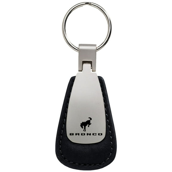 Ford Bronco 2020 Leather Teardrop Key Chain (Black)