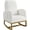White, variant on Luku Upholstered Rocking Chair Nursery Accent Chair with Wood Legs and Side Pockets