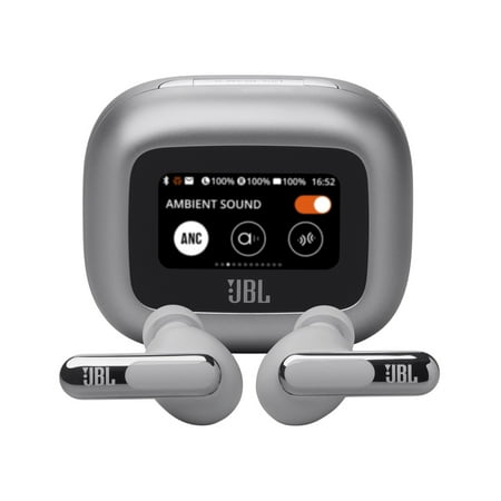 JBL Live Beam 3 Inner Ear Earbuds, Silver