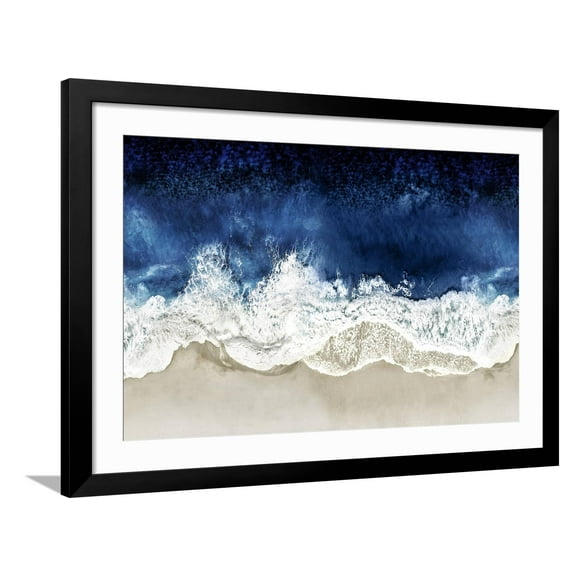 Art.com Indigo Waves From Above II Art Print by Maggie Olsen, Black Frame Wall Art, 44" x 32"