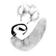 thumbnail image 3 of Diadema Macarena Zorro Cola Sintética Accesorio Disfraz Blanco Negro, 3 of 7