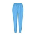 thumbnail image 5 of Yubnlvae Casual Elastic Waist Pants - Comfortable Trousers with Pockets Sky Blue S, Womens Elastic Waist Pants Casual Trousers with Pockets, 5 of 5