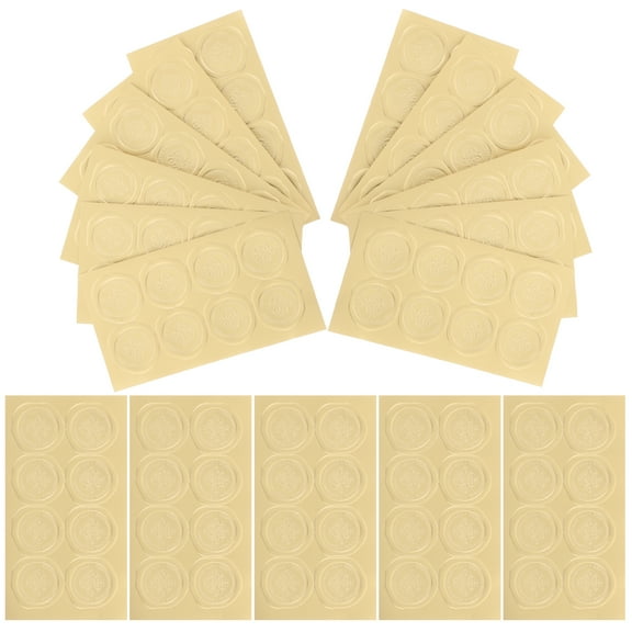 20 Pcs Decorative Label Sticker Labels Stickers Gold Circle Goldendoodle Ornament Round