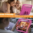 thumbnail image 5 of Dteck Kids Case for Samsung Galaxy Tab S10 FE+ / S10 FE Plus 13.1 Inch tablet, Child Proof Lightweight Shockproof EVA Foam Handle Stand Protective Case,Rose, 5 of 5