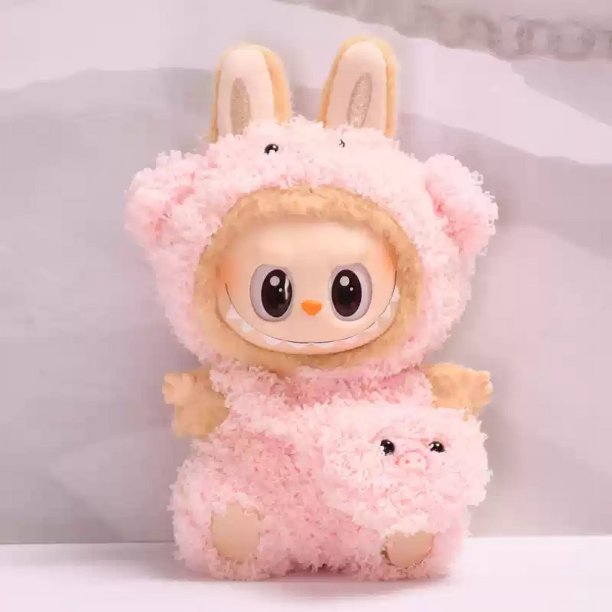 Mono de peluche de la serie Monster Labubu de alta calidad, Kawaii, de 1/2 generación, muñeco Macaron, ropa bonita, accesorios de juguete, regalo