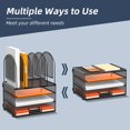 thumbnail image 2 of DALTACK 3-Tier Mesh Desk File Organizer, Stackable Letter Tray with 5 Vertical File Holders, Multifunction Desktop Organizer for Home Office Supplies, 2 of 6
