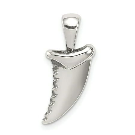 Sterling Silver Tooth - 925 Sterling Silver Shark Tooth Pendant Charm Necklace Slide Chain Man Gift For Dad Mens For Him