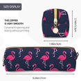 thumbnail image 3 of Disketp Cute Flamingo Estuche de Lápices de Cuero con Cierre, Estuche Compacto para Papelería, Bolígrafos y Accesorios Pequeños, 3 of 7