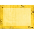 thumbnail image 1 of Ahgly Company Machine Washable Indoor Rectangle Solid Yellow Modern Area Rugs, 6' x 9', 1 of 4