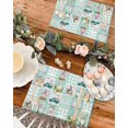 thumbnail image 4 of Easter Placemats Set of 4, Bunny Gnome Truck Plaid Placemat for Dining Table Decorations, Easter Eggs Place Mats, Spring Table Mats for Kitchen Dinner Seasonal Holiday Party Decor, 4 of 6